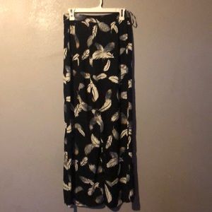 Wide leg printed pants